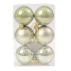 6-piece 8cm Christmas Ball Set - Light Green