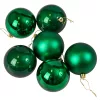 6-piece 8cm Christmas Ball Set - Dark Green