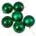 6-piece 8cm Christmas Ball Set - Dark Green