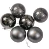 6-piece 8cm Christmas Ball Set - Graphite