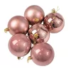 6-piece 8cm Christmas Ball Set - Rose Gold