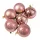 6-piece 8cm Christmas Ball Set - Rose Gold
