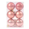 6-piece 8cm Christmas Ball Set - Rose Gold
