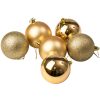 6-piece 8cm Christmas ball set - Gold