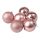 6-piece 8cm Christmas ball set - Pink