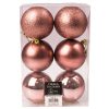 6-piece 8cm Christmas ball set - Rose gold