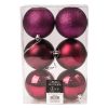 6-piece 8cm Christmas ball set - Dark purple