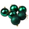 6-piece 8cm Christmas ball set - Dark green