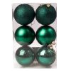 6-piece 8cm Christmas ball set - Dark green