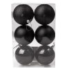 6-piece 8cm Christmas ball set - Black