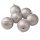 6-piece 8cm glimmering Christmas ball set- Silver