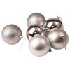 6-piece 8cm Christmas ball set - Silver