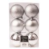 6-piece 8cm Christmas ball set - Silver