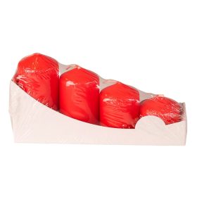   Lépcsős adventi henger gyertya készlet, Ø40 x 40/55/70/85mm - Lakk piros