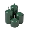 Lépcsős adventi henger gyertya készlet, Ø40 x 40/55/70/85mm - Lakk sötétzöld