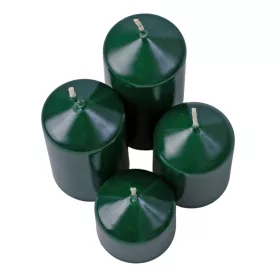   Lépcsős adventi henger gyertya készlet, Ø40 x 40/55/70/85mm - Lakk sötétzöld