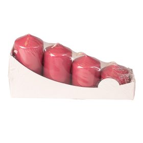   Lépcsős adventi henger gyertya készlet, Ø40 x 40/55/70/85mm - Lakk bordó