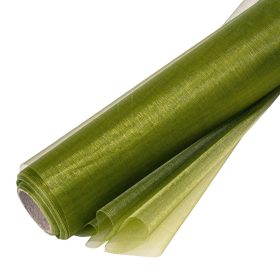 Organza Roll 24cm x 10m - Olive Green