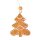 Mézeskalács fenyőfa dísz, polirezin, 5 x 6cm, kreatív felhasználásra vagy karácsonyfára