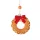 Gingerbread Donut Ornament, Polyresin, 5.5cm, for Creative Use or Christmas Tree