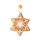Gingerbread Snowflake Ornament, Polyresin, 5.5cm, for Creative Use or Christmas Tree