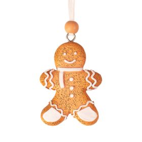   Mézeskalács dísz, polirezin, 4,5 x 6cm, kreatív felhasználásra vagy karácsonyfára