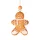 Gingerbread Ornament, Polyresin, 4.5 x 6cm, for Creative Use or Christmas Tree