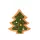 Gingerbread Tree Ornament, Polyresin, 7 x 6cm, for Creative Use or Christmas Tree