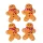 Mézeskalács dísz szett, polirezin, 4 x 3cm, kreatív felhasználásra - figura