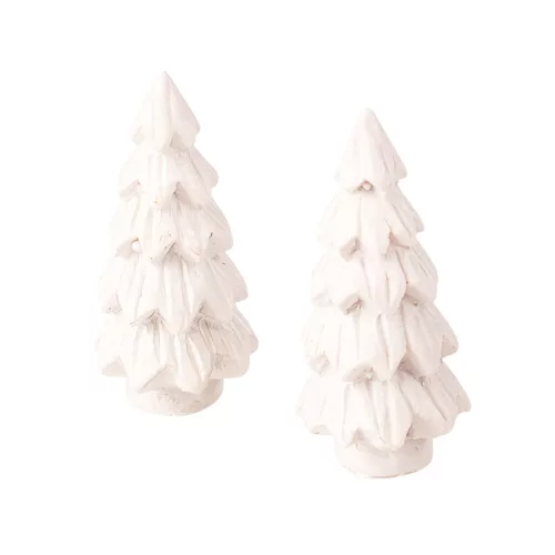 Fenyőfa dísz szett, polirezin, 5 x 2cm, kreatív felhasználásra
