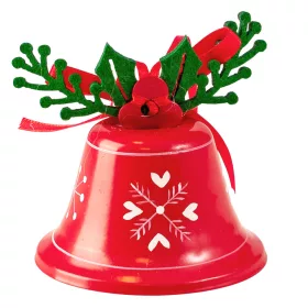 Christmas Bell 7.5 x 7.5cm - Red