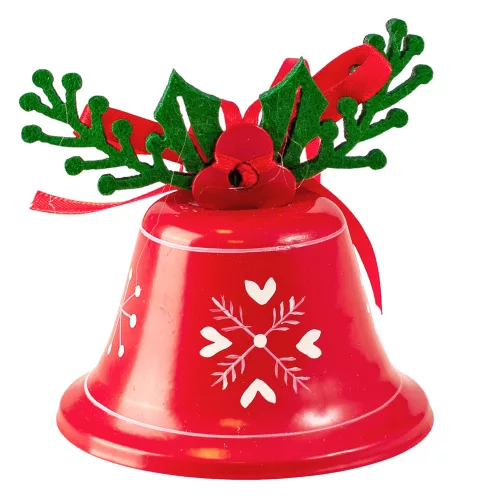 Christmas Bell 7.5 x 7.5cm - Red