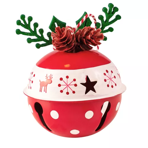 Christmas Bell 8 x 8cm - Deer Design