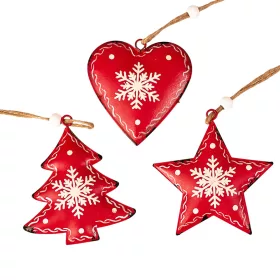   Christmas Ornament Set, Metal, 6.5cm, for Creative Use or Christmas Tree