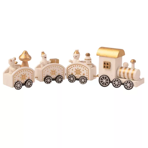 Christmas Train, Small Locomotive 20 x 5 x 2.5cm - White