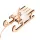 Furry Sled Decoration, Wood, 12.5 x 5 x 4cm - White