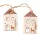 House Ornament Set, 4.8 x 8cm, for Creative Use or Christmas Tree