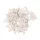 Christmas Decoration Set, Mixed Wooden Ornaments, 3.5 - 4.5cm, 12 pcs - White