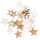 Christmas Decoration Set, Wooden Stars, 3.5cm, 24 pcs - Natural/White Mix