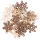 Christmas Decoration Set, Wooden Snowflakes, 4cm, 24 pcs - Brown/White Mix