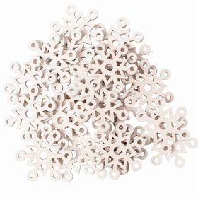   Karácsonyi dekorációs szett, fa hópihék, 4cm, 24db. - Fehér