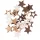 Christmas Decoration Set, Wooden Stars, 2.5cm, 24 pcs - Brown/White Mix