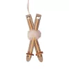 Christmas Decoration Set, 6-10cm, Hanging, Felted Wood - Grey