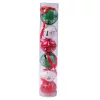 Karácsonyi fém csengő dísz szett 6db, piros/zöld/fehér, 5 x 5 x 26.5cm, kreatív felhasználásra vagy karácsonyfára