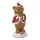 Karácsonyi polirezin piros ruhás maci figura 5.6 x 5 x 12.6cm