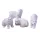 Jegesmedve dekor figura, 4 db-os csomag, 9 x 2 x 10cm - Fehér
