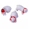 Jegesmedve dekor figura, 3 db-os csomag, 9 x 2 x 10cm - Fehér/piros