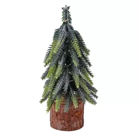   Világító karácsonyi fenyő 19 x 5.5 x 5.5cm - Zöld/natúr