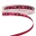 Satin ribbon with snowflake pattern 6mm x 20m – Burgundy