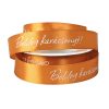 "Boldog Karácsonyt!" inscribed satin ribbon 20mm x 20m - Bronze